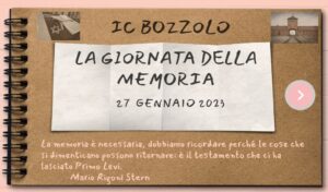 Introduzione alla presentazione dei lavori realizzati dalle scuole dell'IC in occasione del giorno della memoria